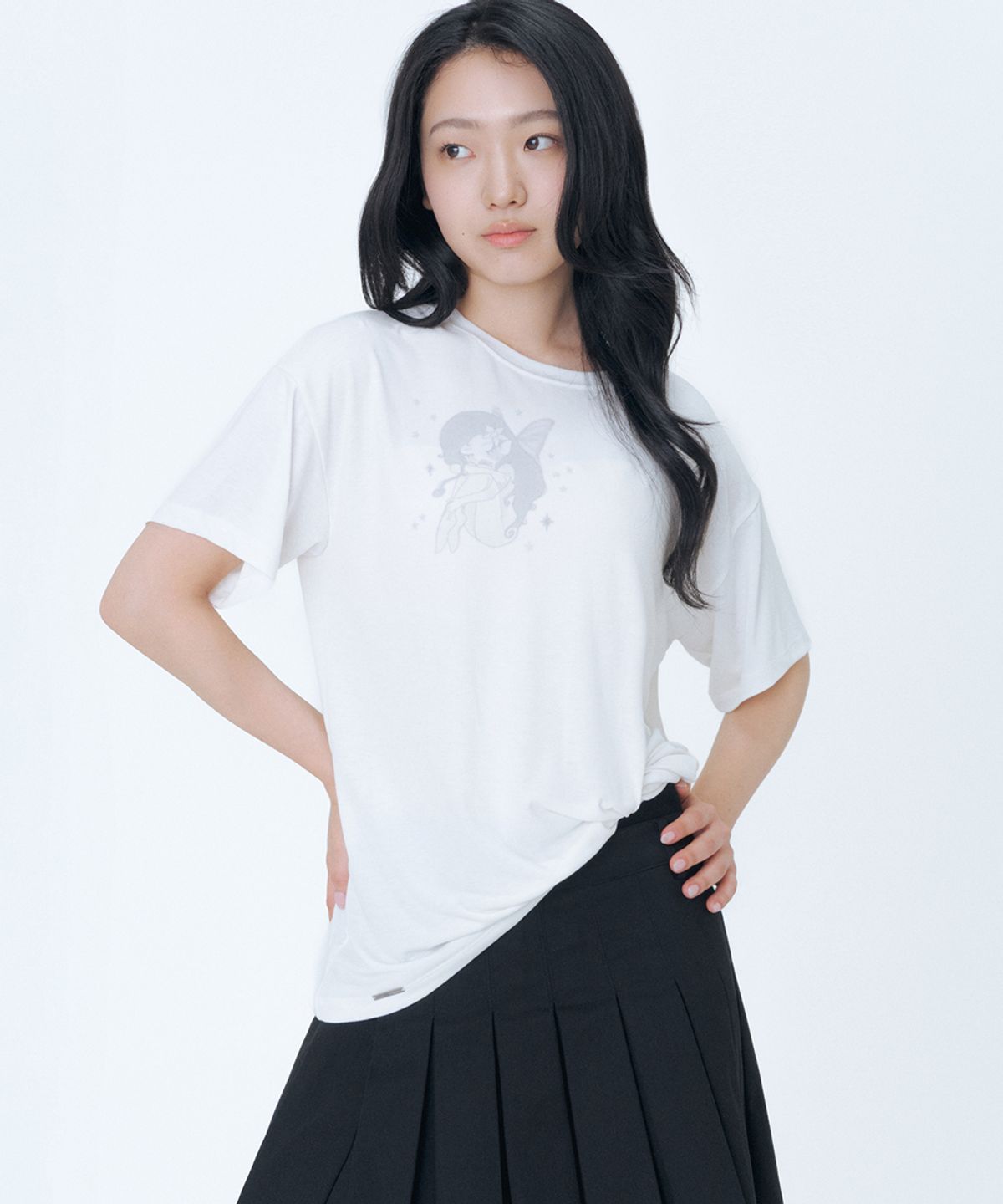 미세키서울(MISEKI SEOUL) Hannah fairy twist short sleeve WHITE