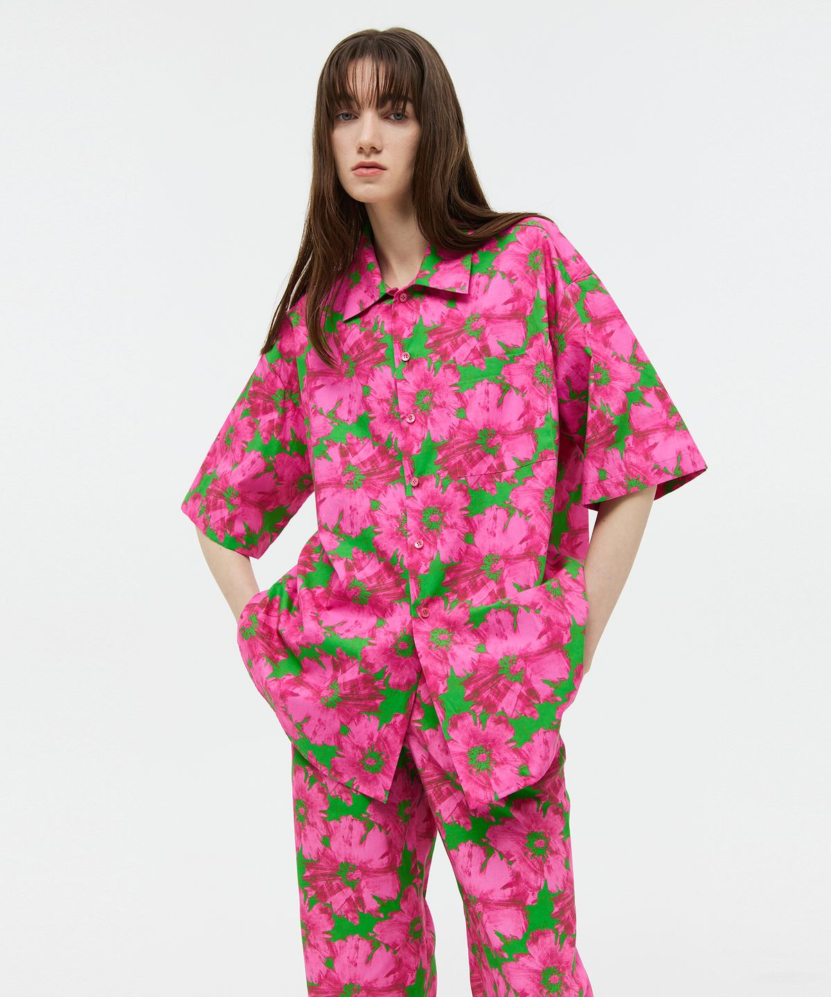 베데르미(VEDERMI) flower cotton half sh (40s)