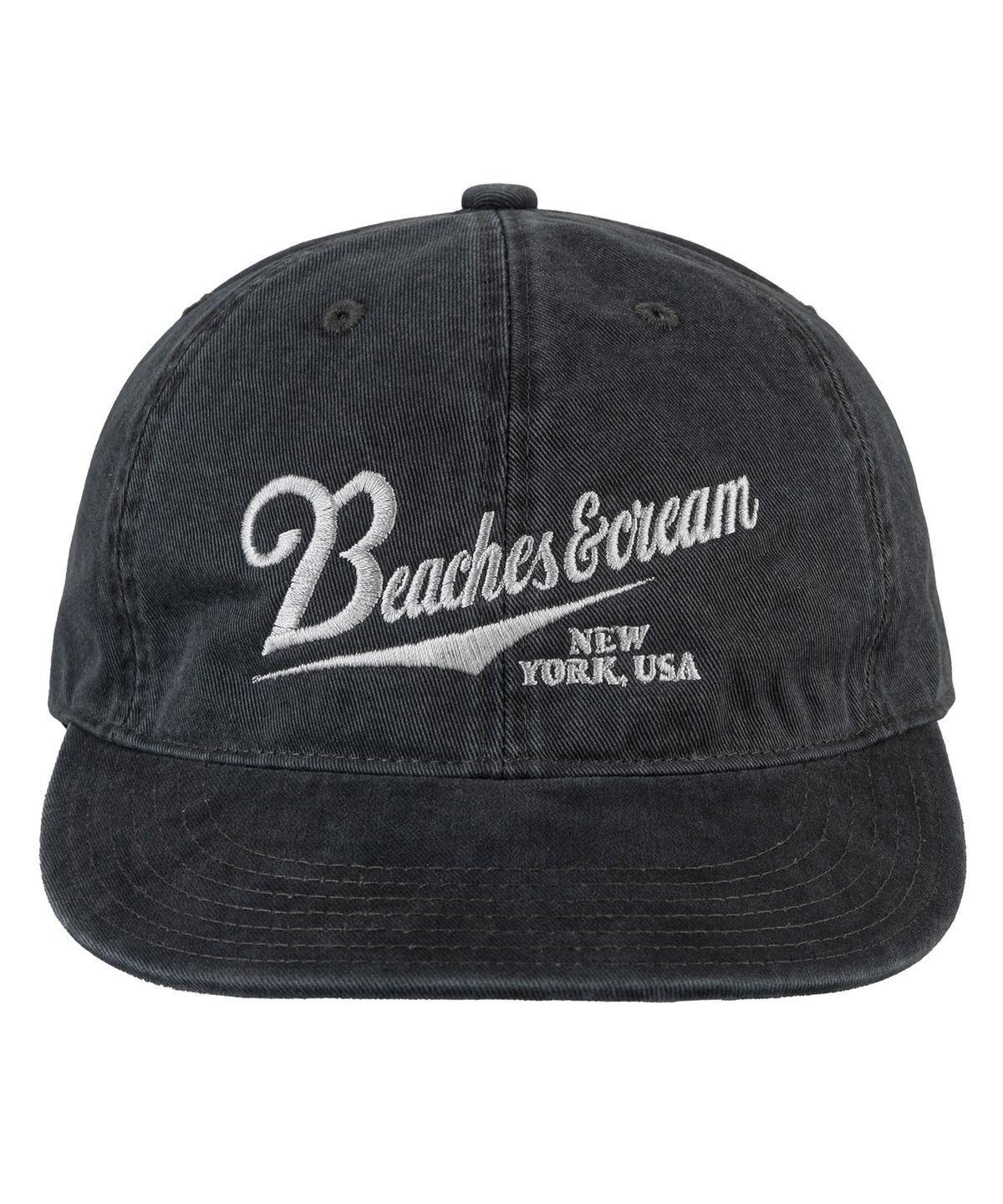 비치스앤크림(BEACHESANDCREAM) New York USA Plat-Ball cap-Charcoal