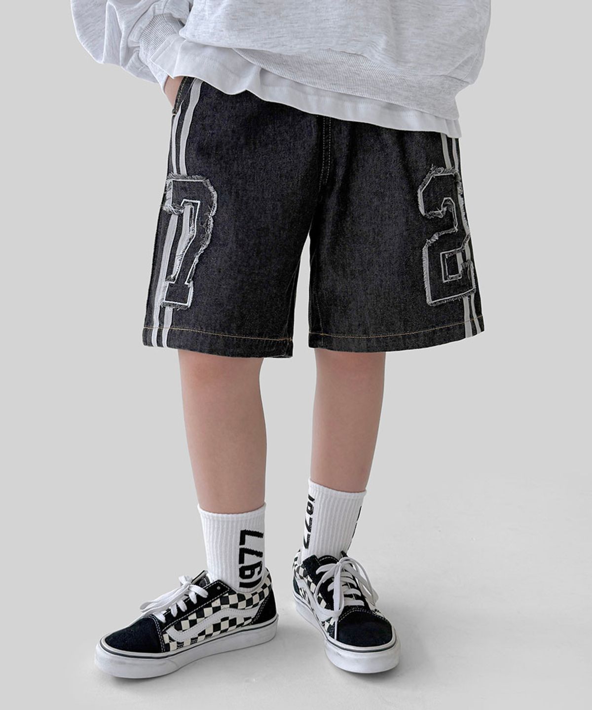 베리클로젯(BERRYCLOSET) 빌리 트랙 버뮤다 데님 팬츠