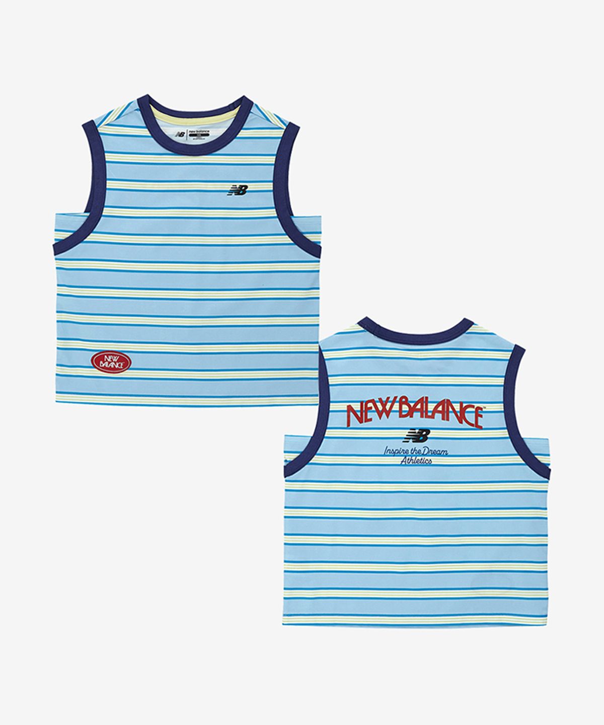 뉴발란스 키즈(NEWBALANCEKIDS) SUMMER WAVE_스트라이프 나시티 아동 티셔츠 NK9GG3971U50