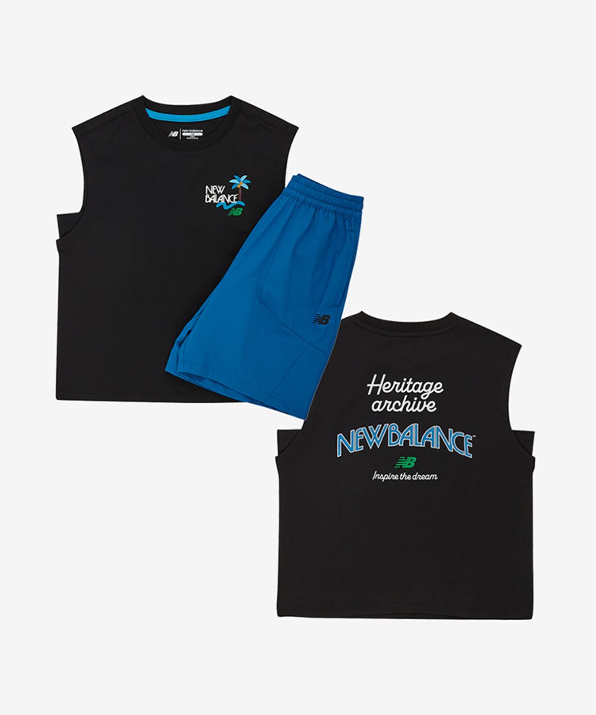 뉴발란스 키즈(NEWBALANCEKIDS) SUMMER WAVE_나시 셋업 아동 상하복 NK9YG3974U19
