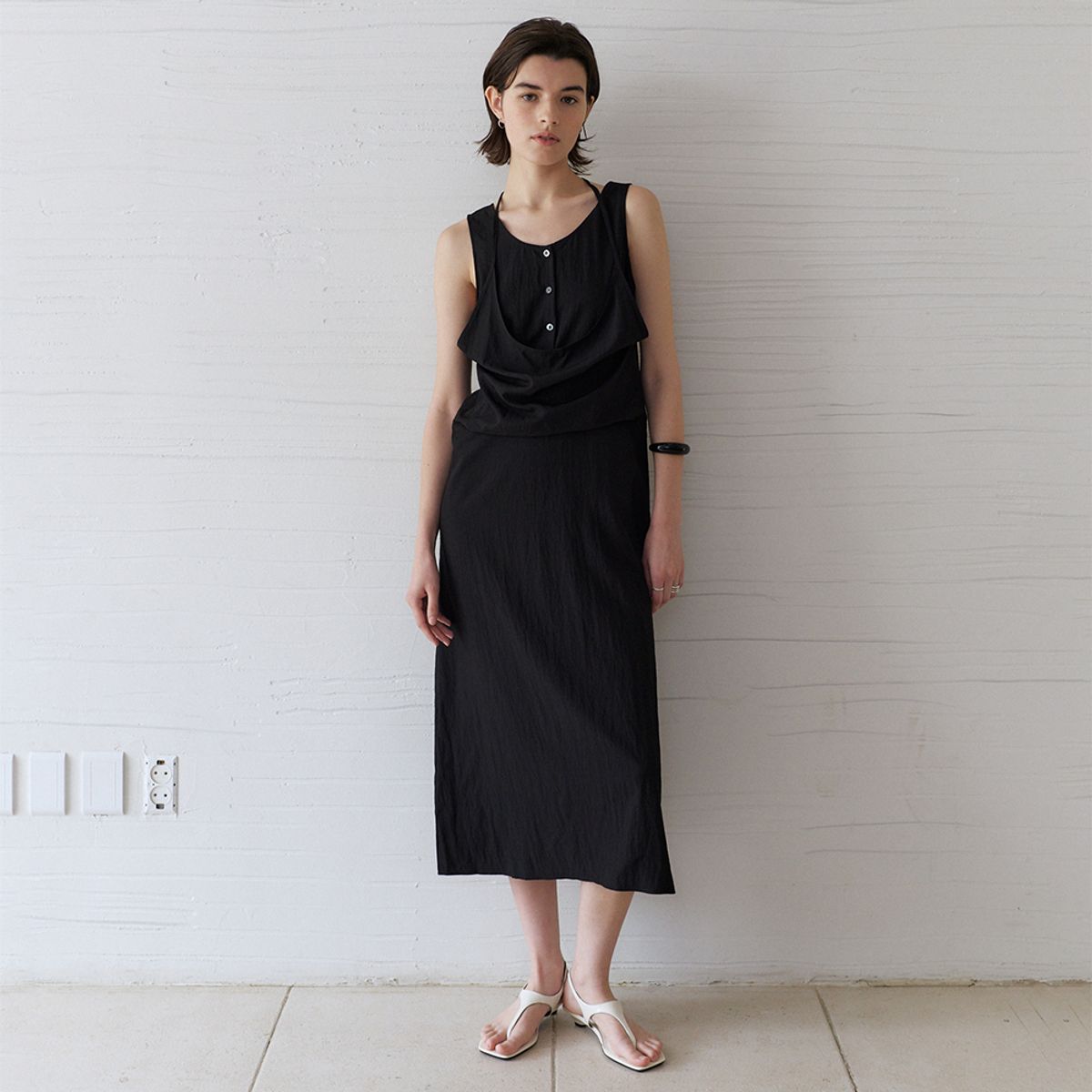 노우드(NOEUD) Dual Halter Dress (Black)