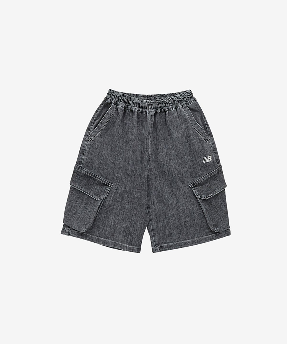 뉴발란스 키즈(NEWBALANCEKIDS) Ready Set Rugby_카고 포켓 버뮤다 데님 팬츠 아동 바지 NK9VG2401U17