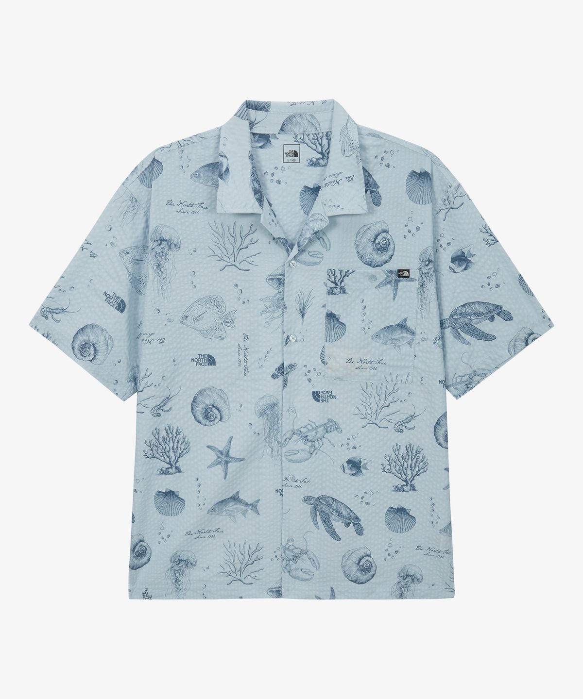 노스페이스(THE NORTH FACE) NH8SS07C 남성 마리스 반팔 셔츠 LIGHT BLUE
