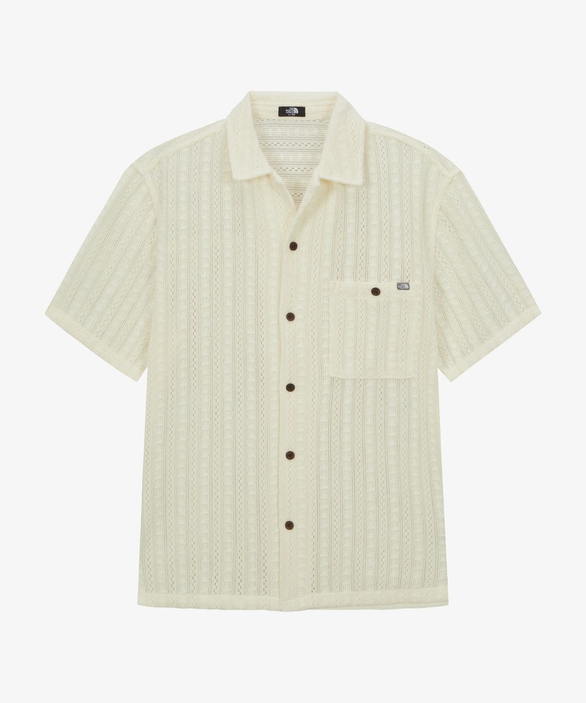 노스페이스(THE NORTH FACE) NH8SS08A 남성 크로쉐 반팔 셔츠 CREAM