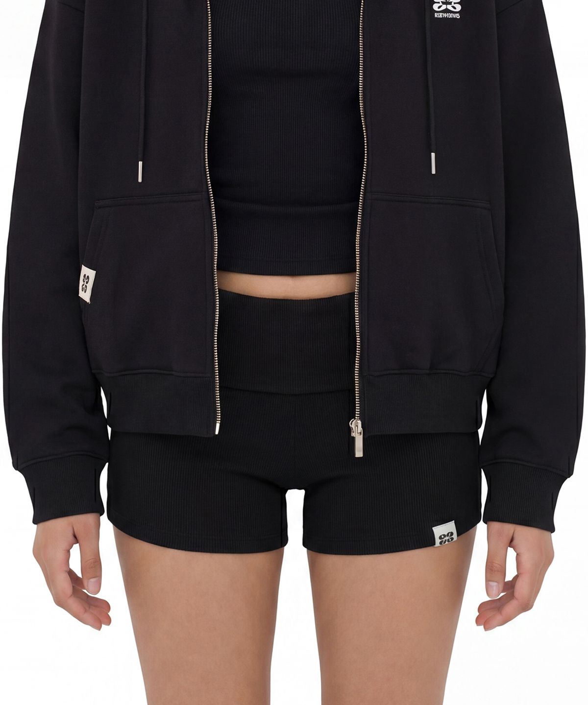 키시닝(KISYNING) Micro Rib Shorts (Black)