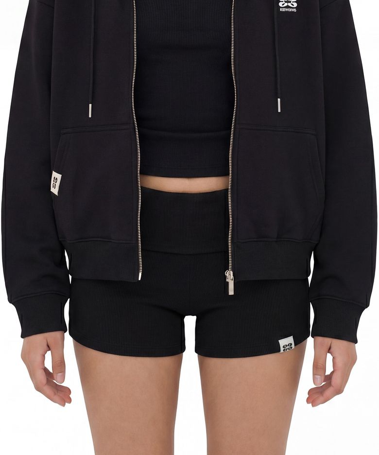 Micro Rib Shorts (Black)