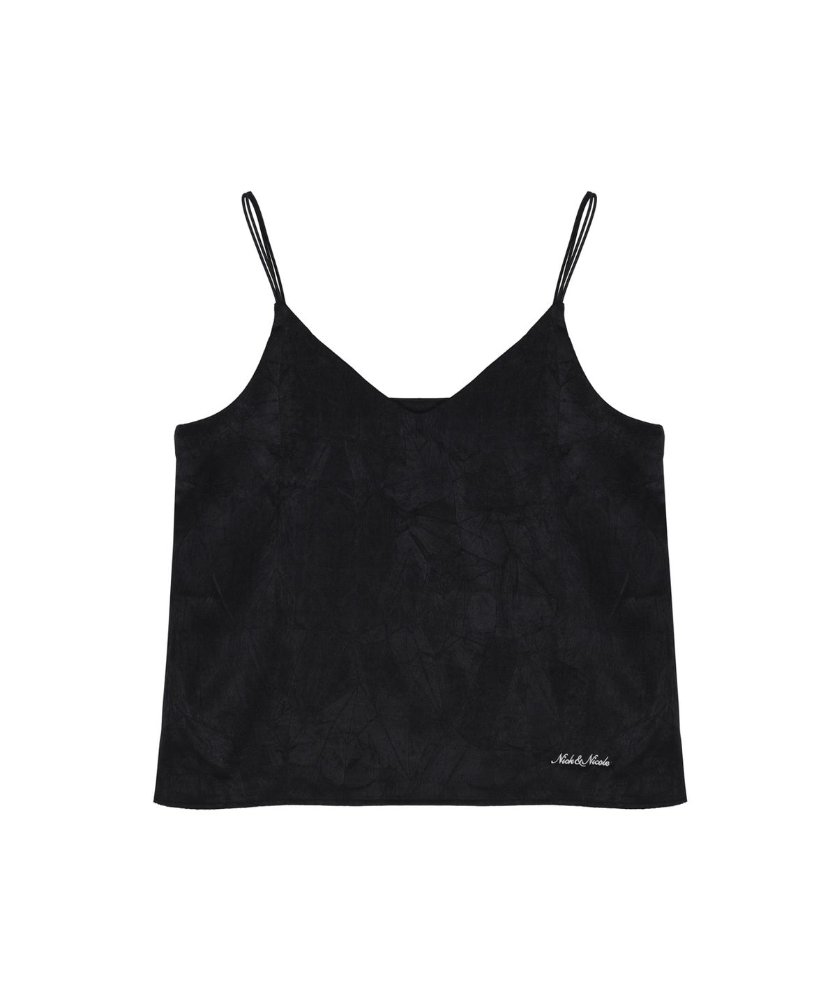 닉앤니콜(NICK&NICOLE) SATIN CAMI SLEEVELESS TOP_BLACK
