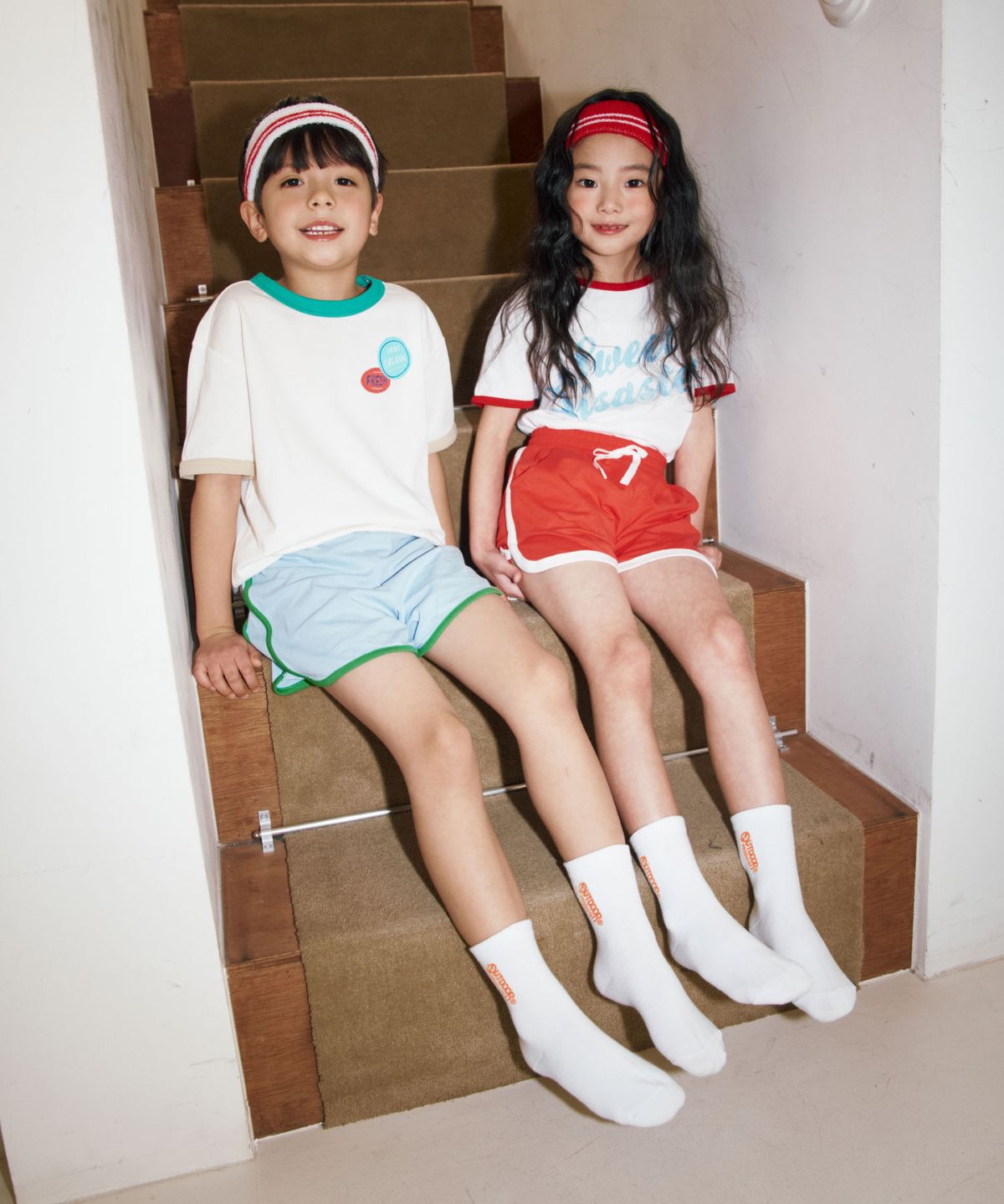 아웃도어 프로덕츠 키즈(OUTDOOR PRODUCTS KIDS) 키즈 컬러 로고 중목 5족 (3colors)