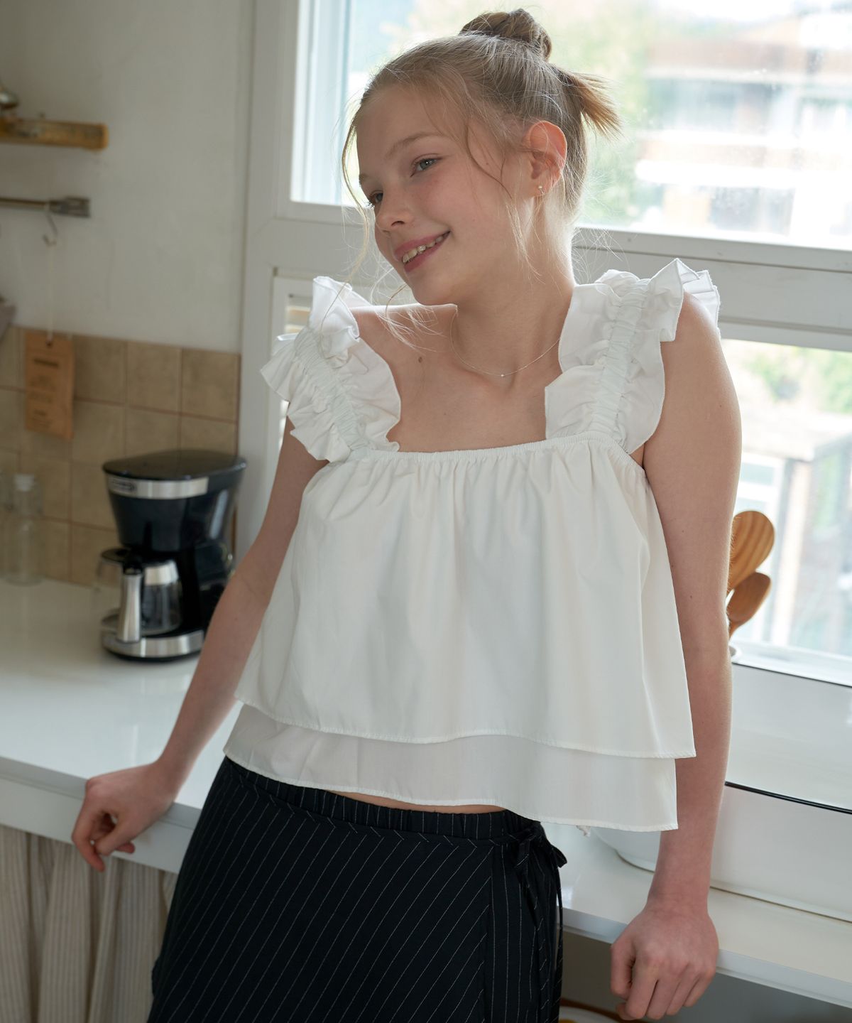 플로브(FLOVE) FRILL SQUARE SLEEVELESS_WT