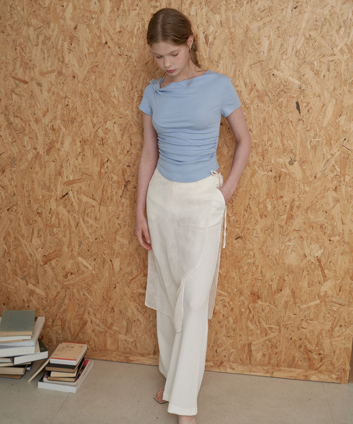 플로브(FLOVE) DRAPING BON BLOUSE_BL