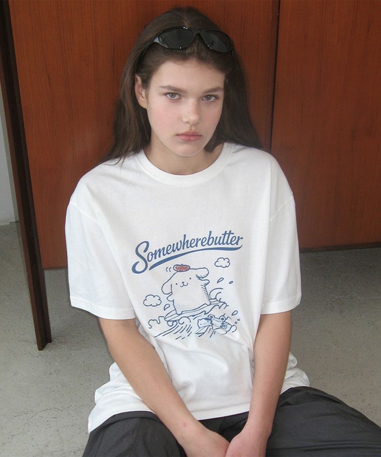 Summer Pompompurin Over-Fit Top - Ivory