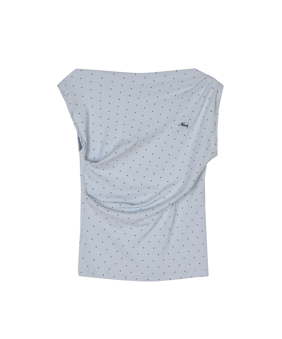 닉앤니콜(NICK&NICOLE) DOT SHIRRING DRAPE SLEEVELESS TOP_SORA