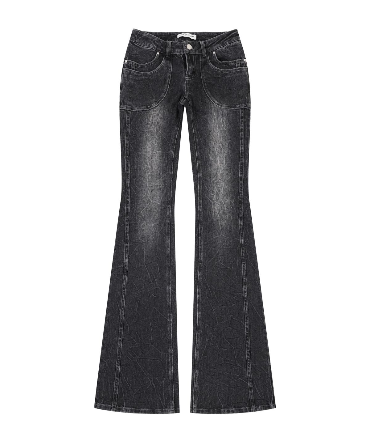 오디너리 홀리데이(ORDINARY HOLIDAY) WASHED BOOTS CUT JEANS [BLACK]