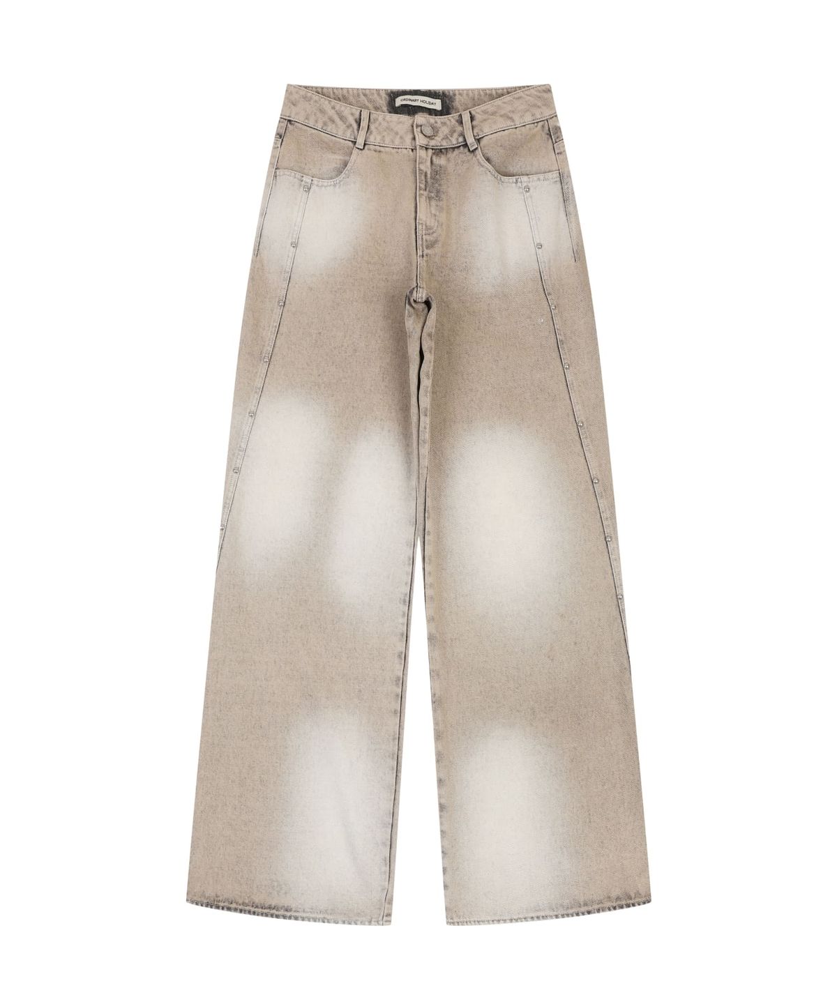 오디너리 홀리데이(ORDINARY HOLIDAY) STUD WIDE PANTS [BEIGE]