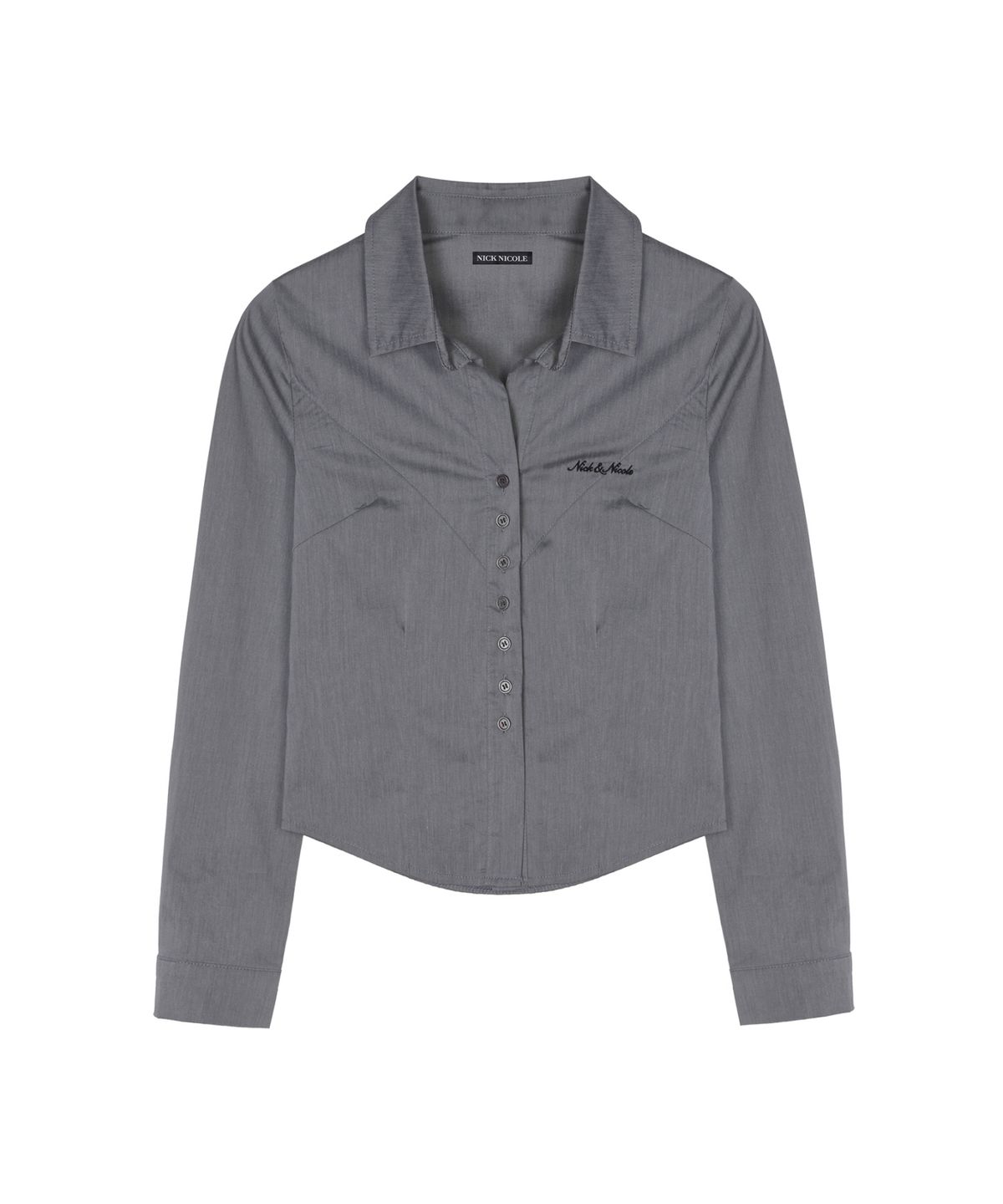 닉앤니콜(NICK&NICOLE) NICOLE SLIM FIT SHIRT_CHARCOAL