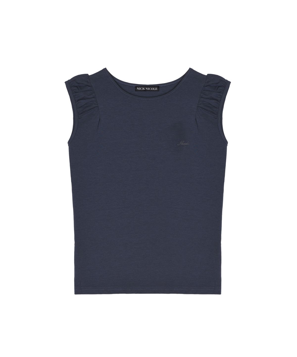닉앤니콜(NICK&NICOLE) NICOLE SHIRRING SLEEVELESS TOP_NAVY