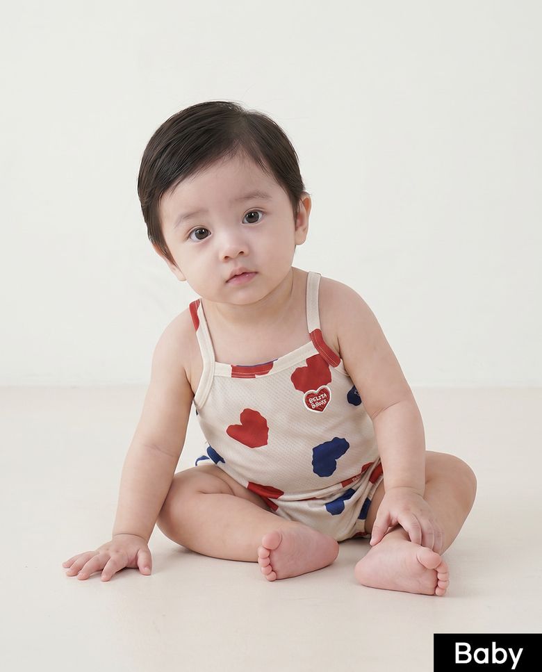 베이비레드블루하트올오버메쉬 민소매쇼츠상하복 BB6HST02RE