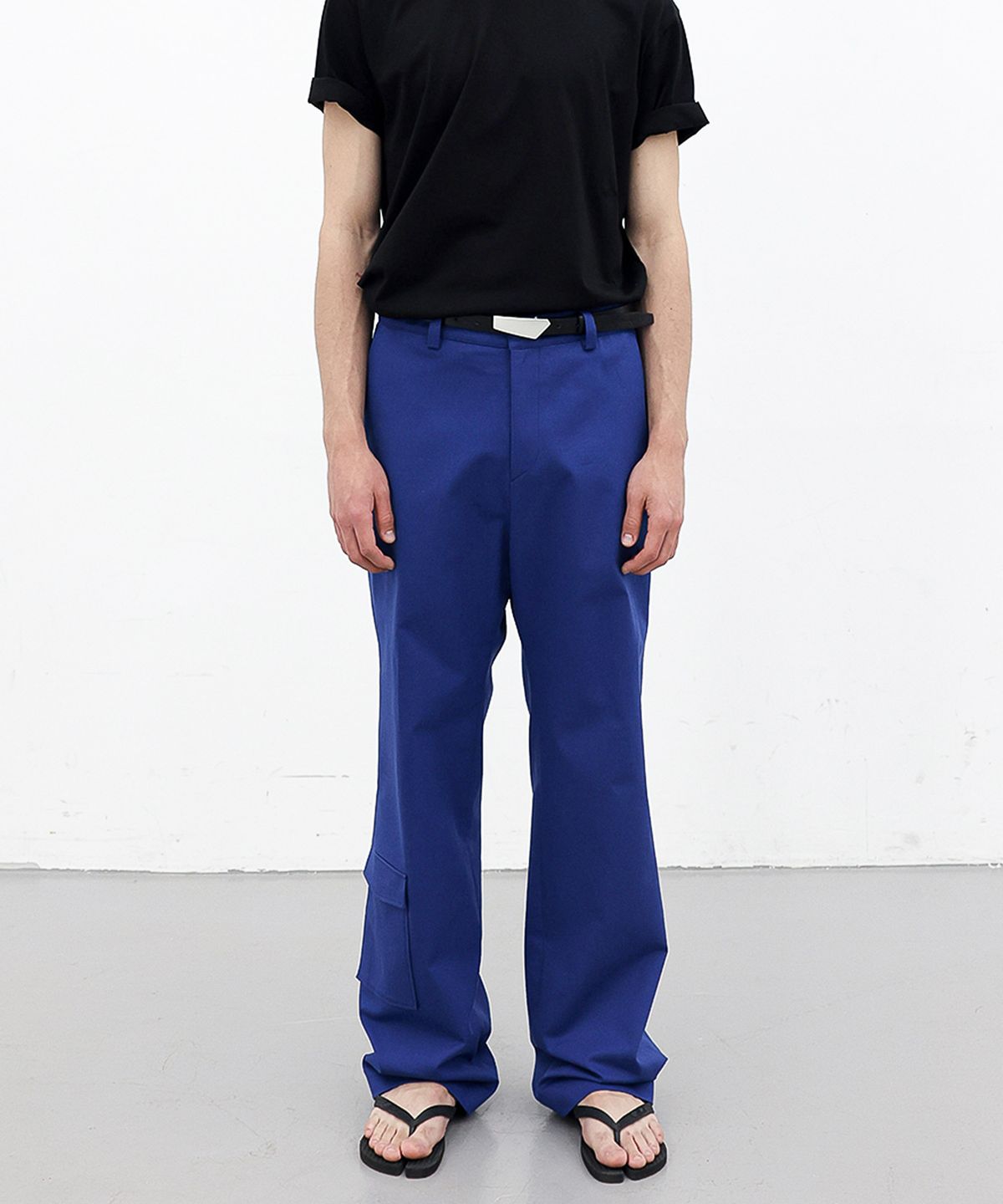 애니타임로릭(ANYTIME LOREAK) POPPY WIDE COTTON PANTS - BLUE
