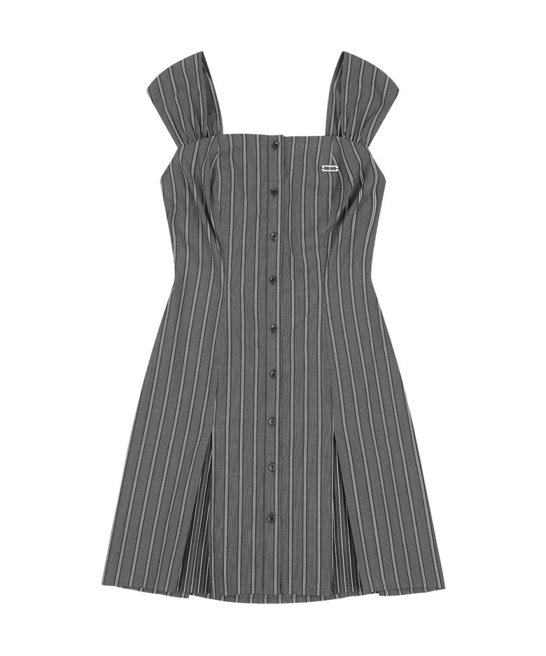 STRIPE DRESS [CHARCOAL]