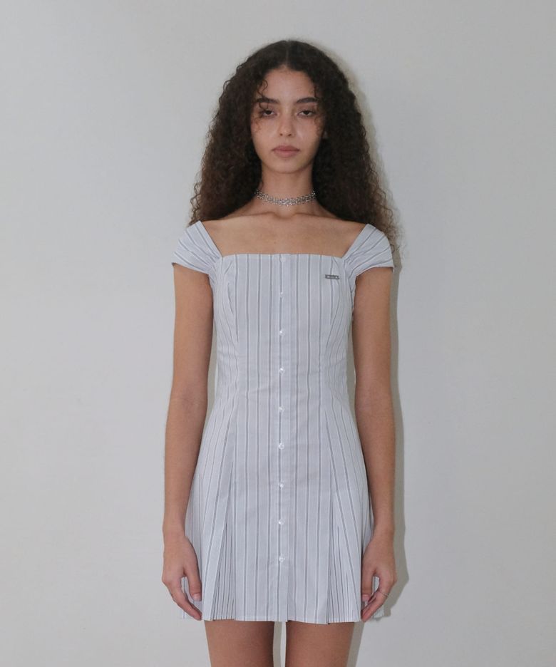STRIPE DRESS [WHITE]