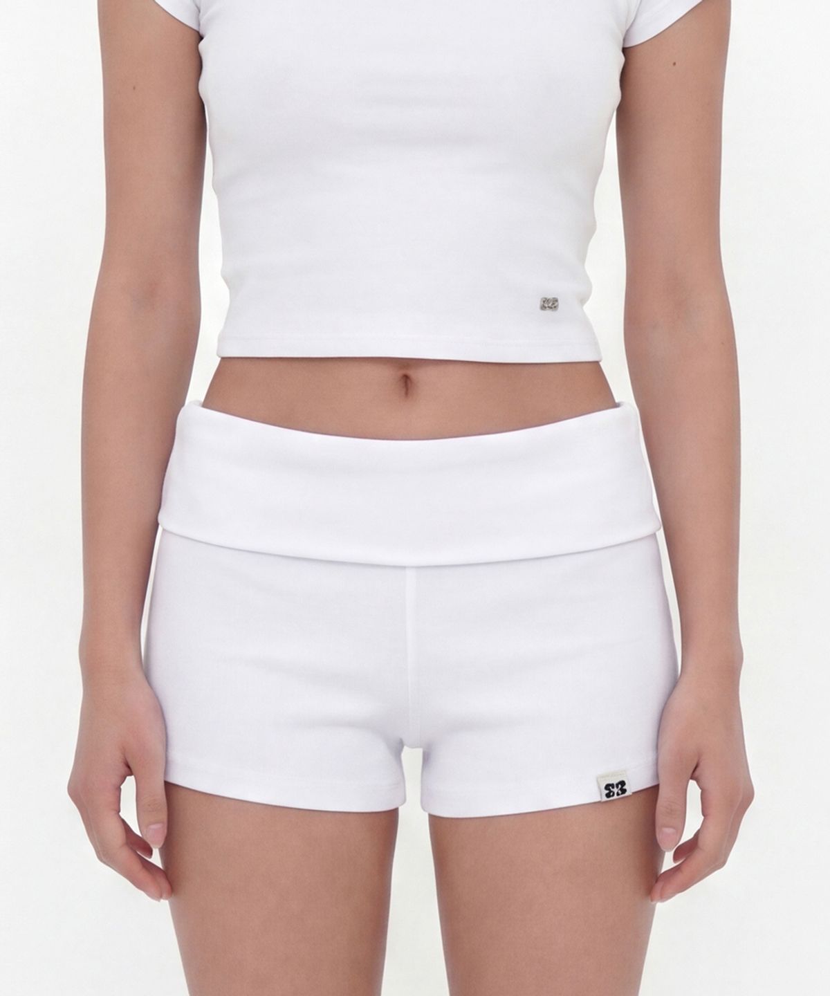 키시닝(KISYNING) Micro Rib Shorts (White)
