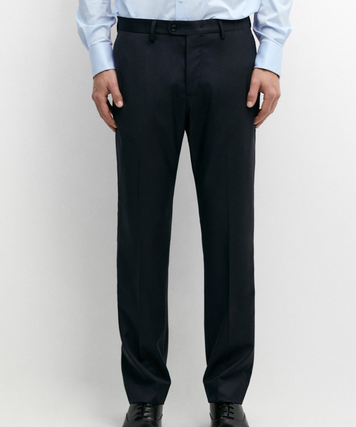 마시모두띠(MASSIMO DUTTI) 스트라이프 울 블렌드 수트 팬츠