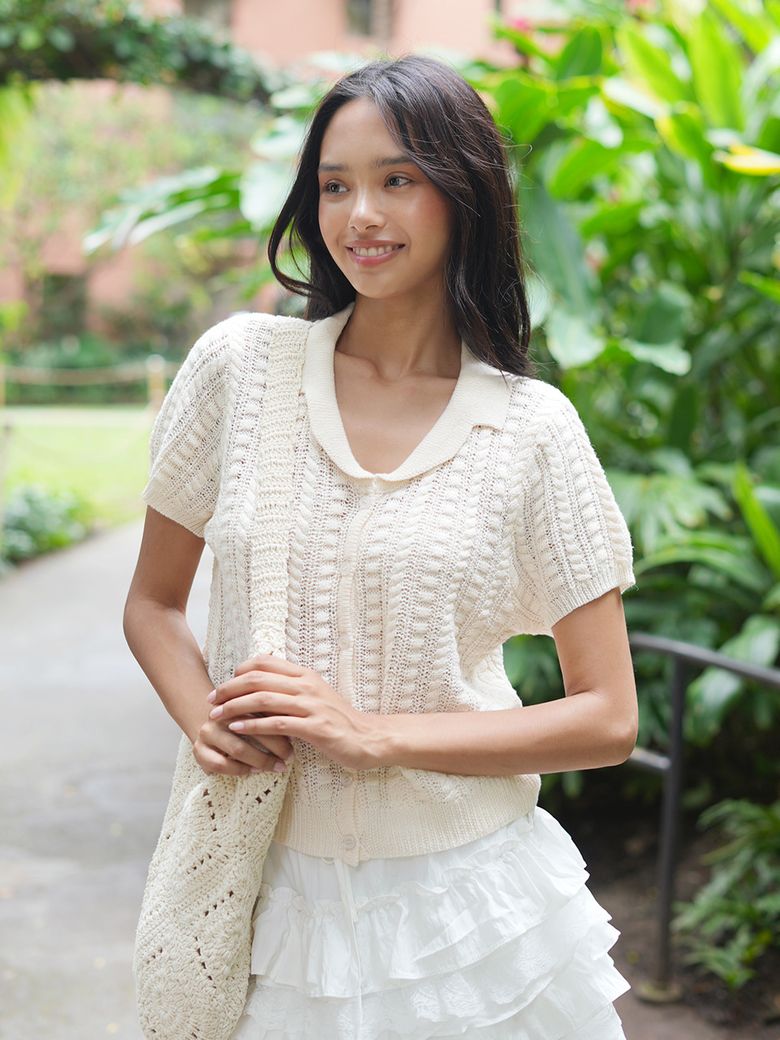 HAMOA Half Sleeve Cardigan(하모아)_CREAM