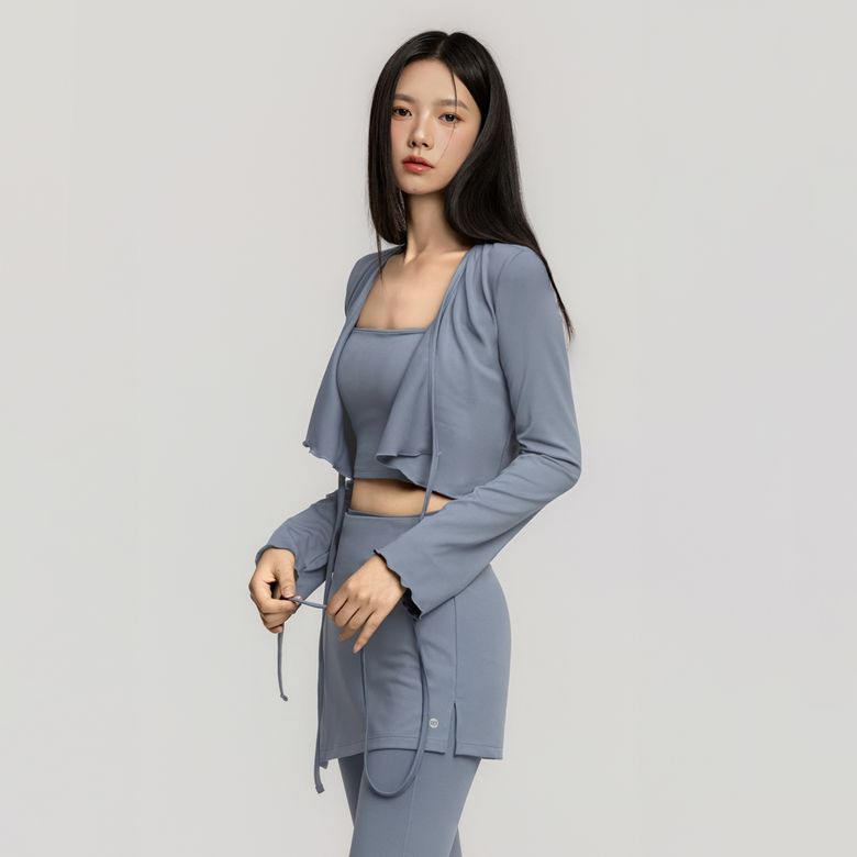 SWS26028-03 소프트 커버업 스커트 그레이쉬블루