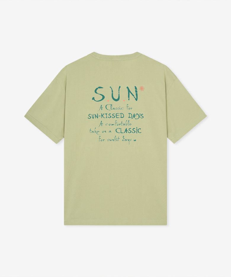 NBNEGCA013 / UNI 선 키스드 그래픽 반팔티 (GREEN)
