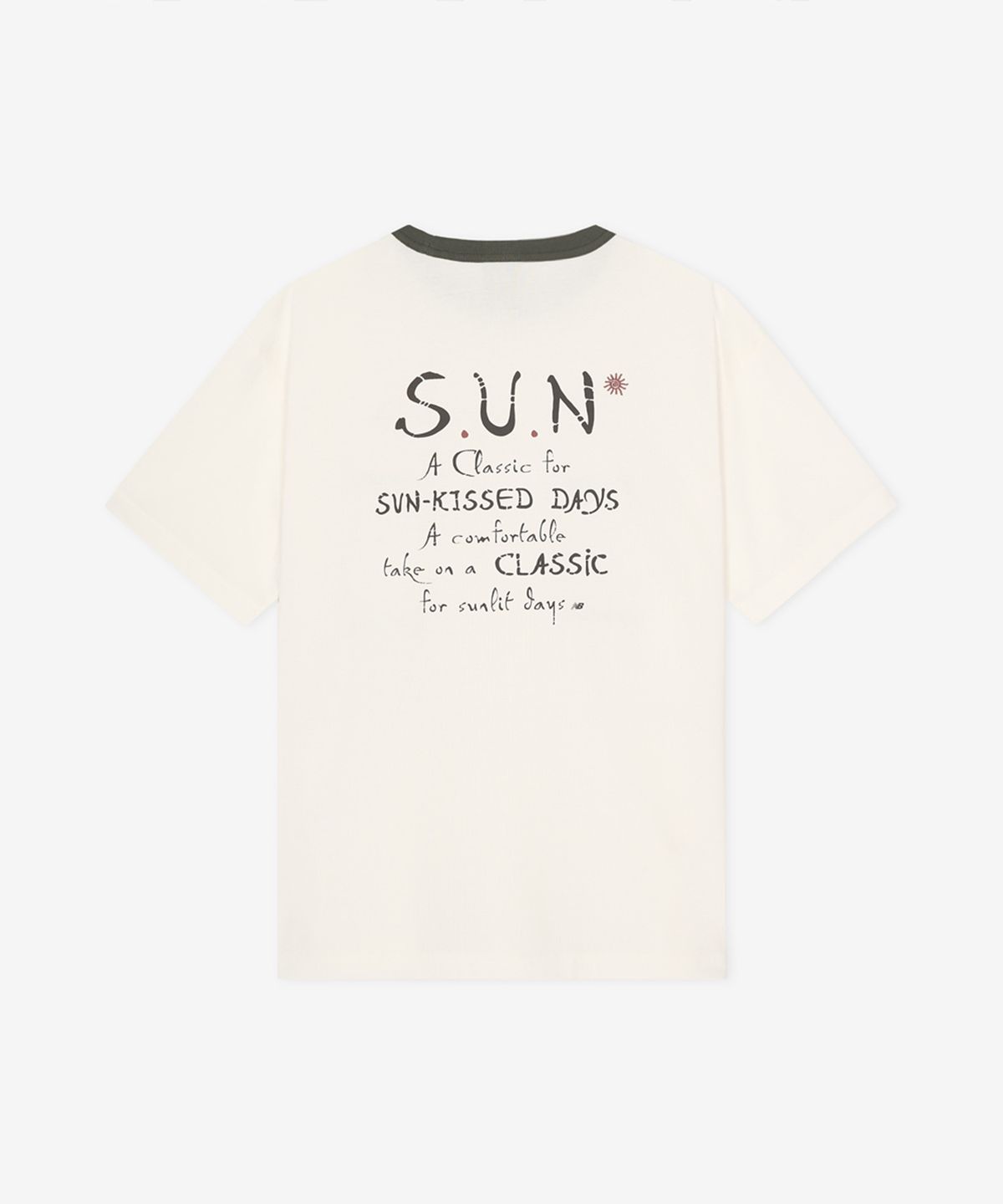 뉴발란스(NEW BALANCE) NBNEGCA013 / UNI 선 키스드 그래픽 반팔티 (CREAM)