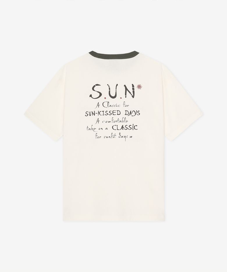 NBNEGCA013 / UNI 선 키스드 그래픽 반팔티 (CREAM)