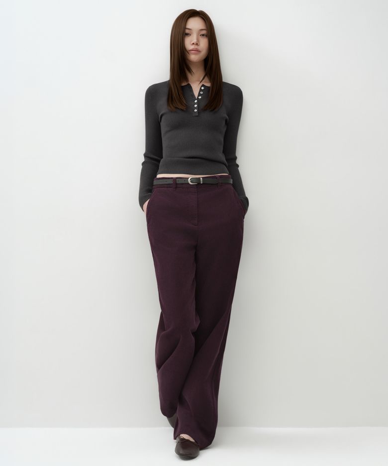 [NEW 컬러 출시] 우먼즈 와이드 코듀로이 팬츠 [플럼]