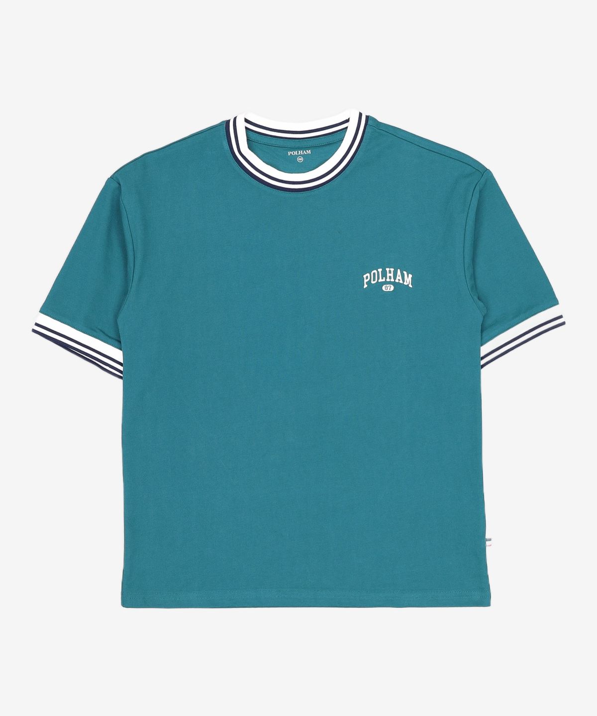 폴햄키즈(POLHAM KIDS) 공용) 라인 배색 시보리 반팔티_PKE2TS3420GN 150