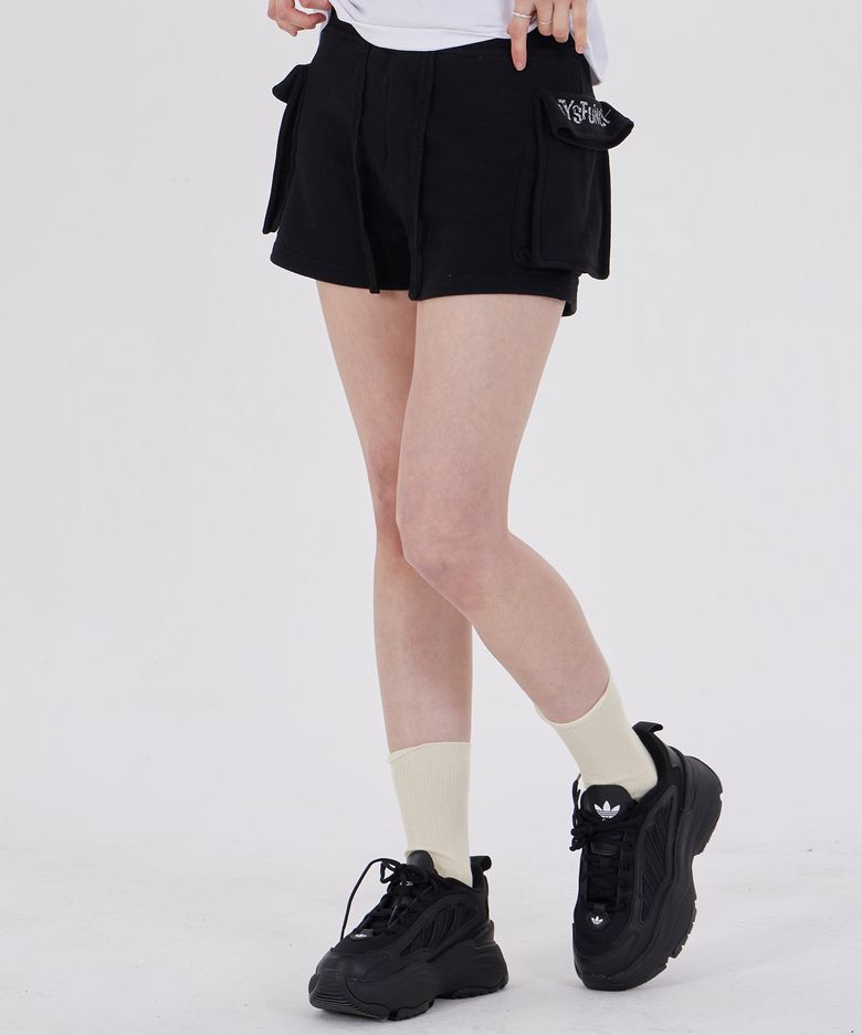 BANDING 3D POCKET PANTS(BLACK)