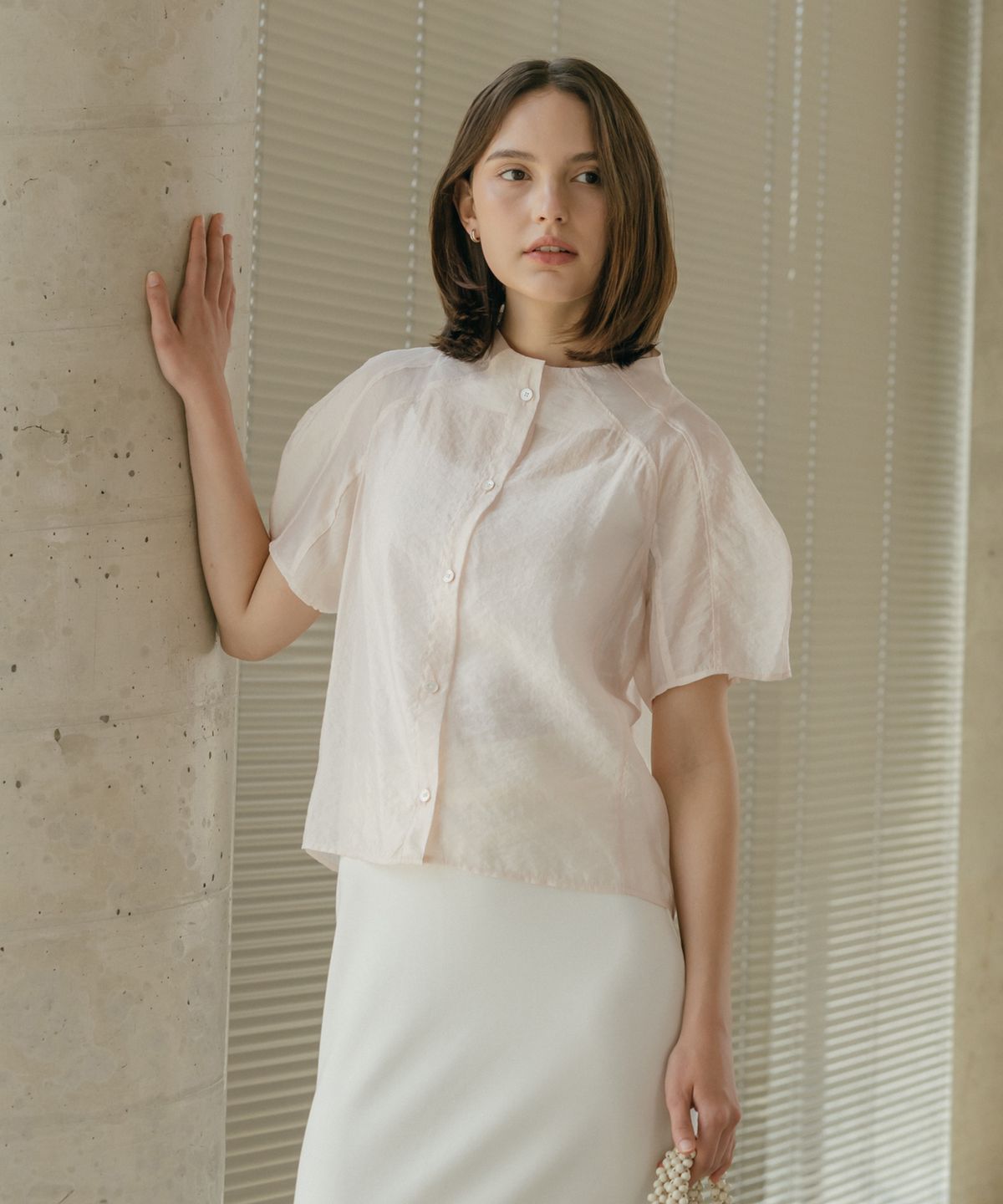 아키타이프(ARCHETYPES) 르네 블랑 블라우스 PINK (2colors)