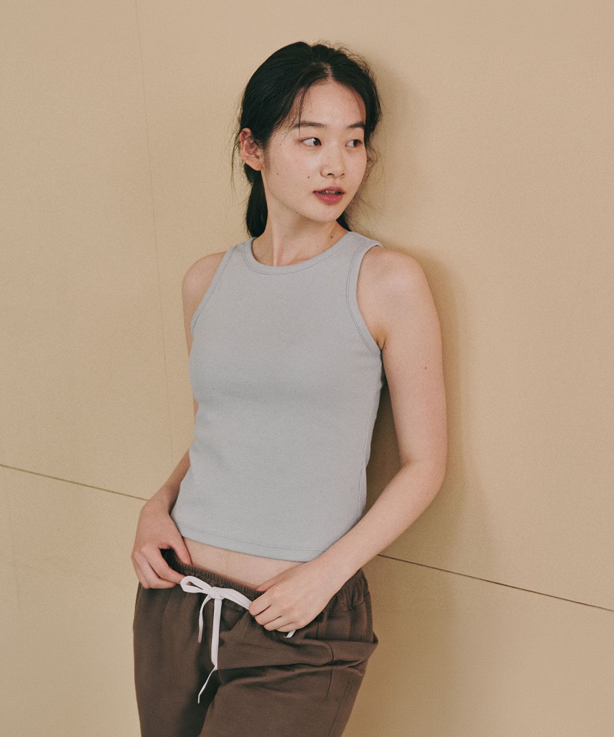 오끼뜨(OGGITT) 베이직 코튼 캡 내장 나시 민트
