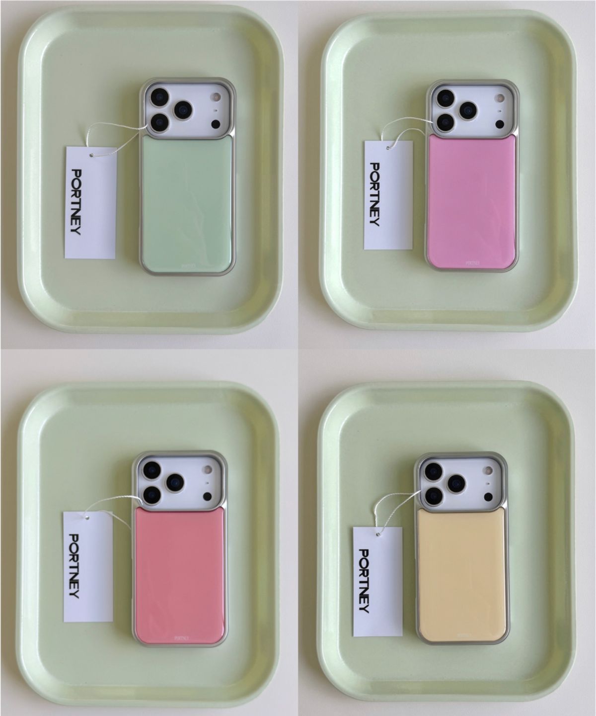 포트니(PORTNEY) [+맥세이프][+갤럭시]silver sorbet epoxy case