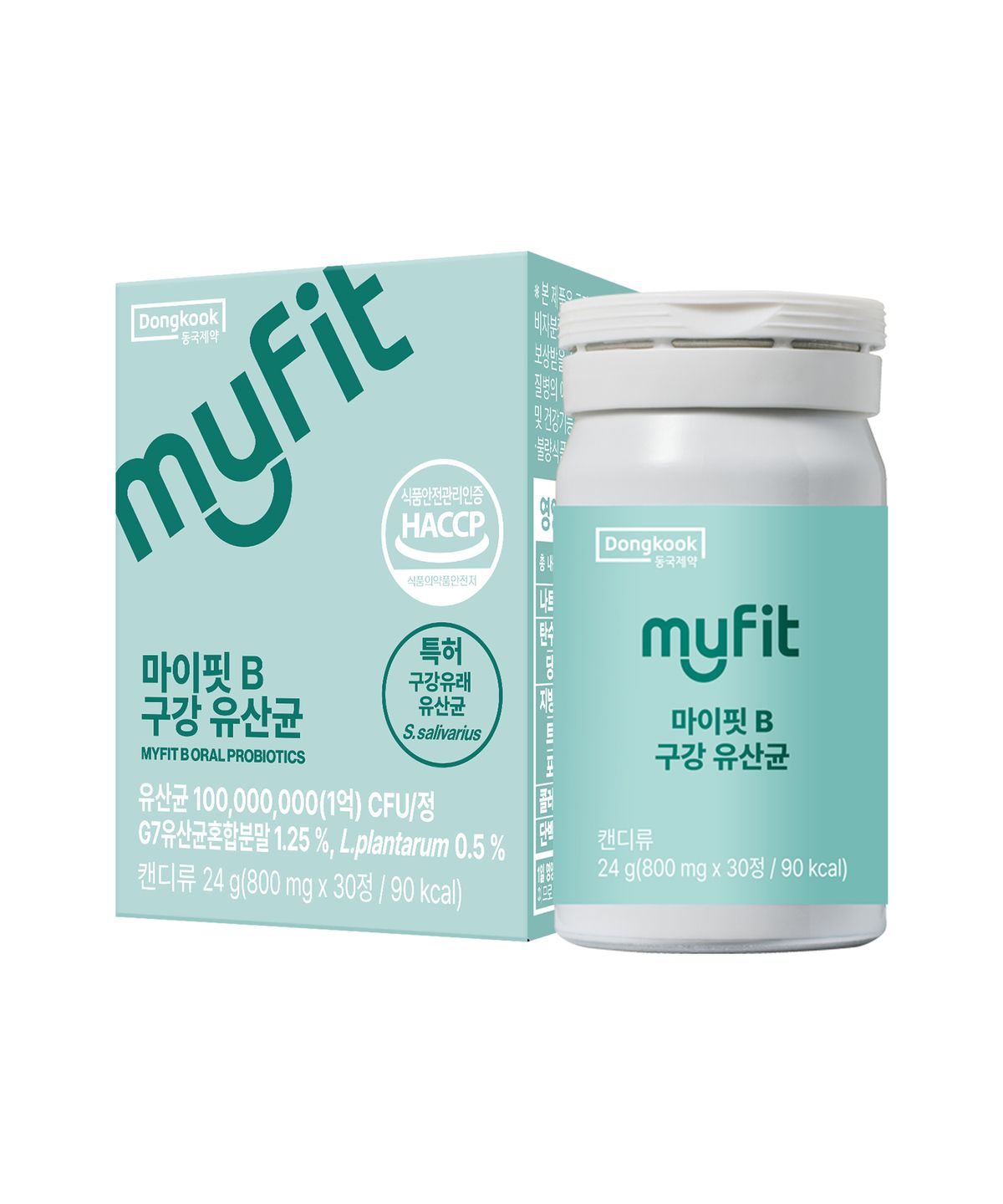 마이핏(MYFIT) 구강유산균 상쾌한 민트향 30정 1박스