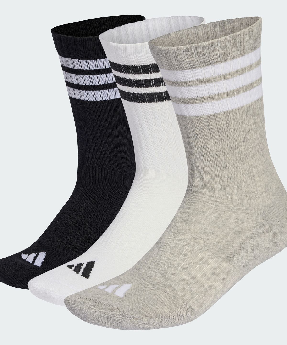 아디다스(ADIDAS) 3-스트라이프 쿠션드 스포츠웨어 크루 삭스 3켤레 팩 KC9640