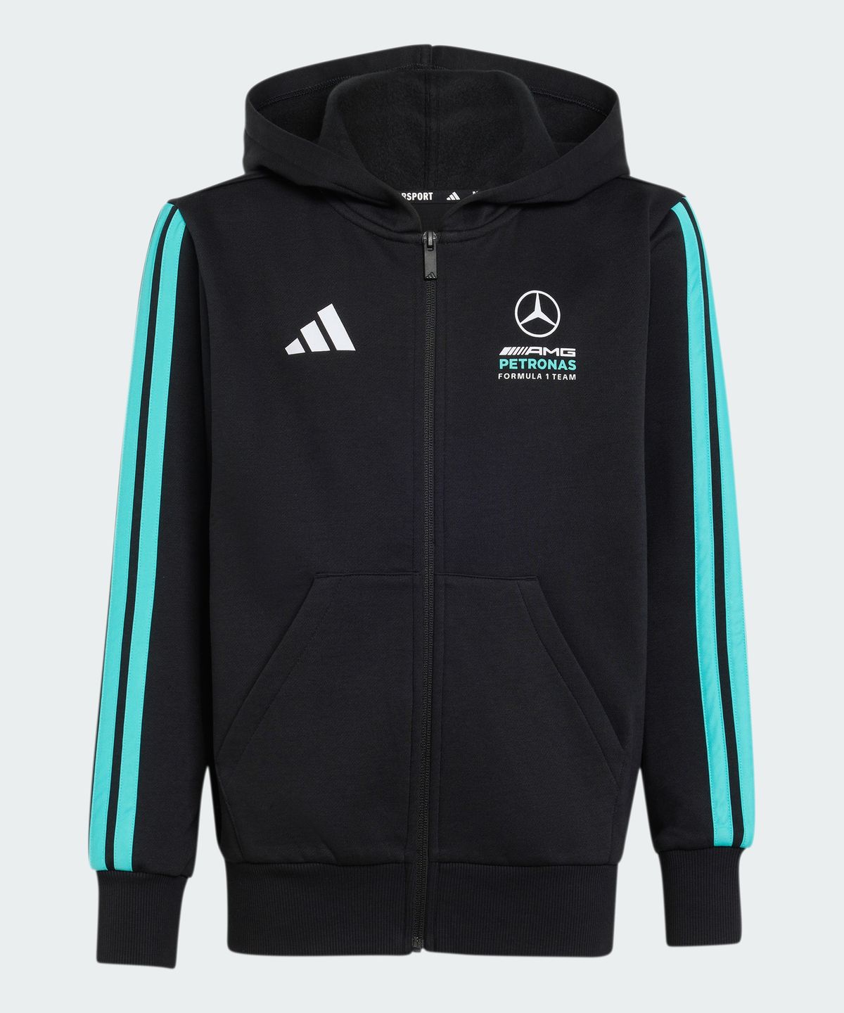 아디다스 키즈(ADIDAS KIDS) 메르세데스 - AMG F1 팀 DNA 풀 집 후디 KE5919