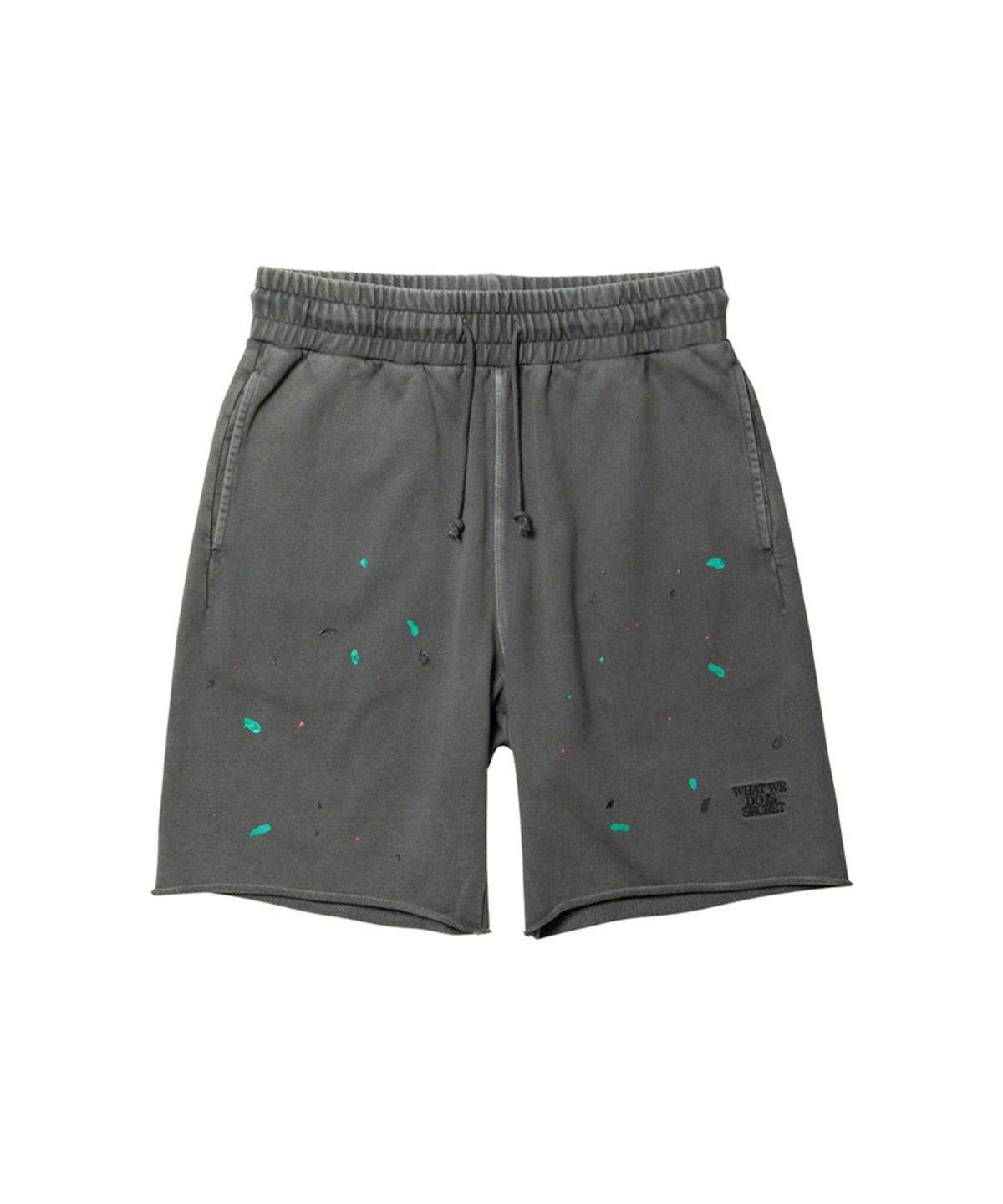 찬스클로딩(CHANCE CLOTHING) PIGMENT DYED SWEAT SHORTS - BLACK