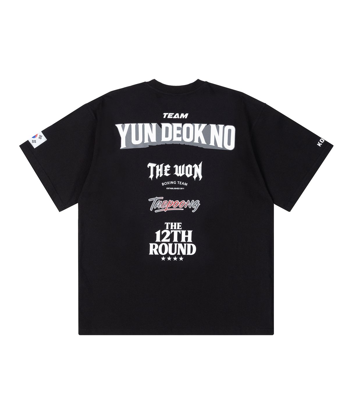 더트웰브라운드(THE 12TH ROUND) THE 12TH ROUND × YOON DEOKNO Oversized T-Shirt Black