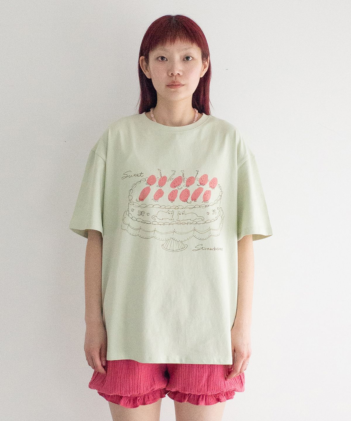 펀프롬펀(FUNFROMFUN) Strawberry Cake Tee,Mint