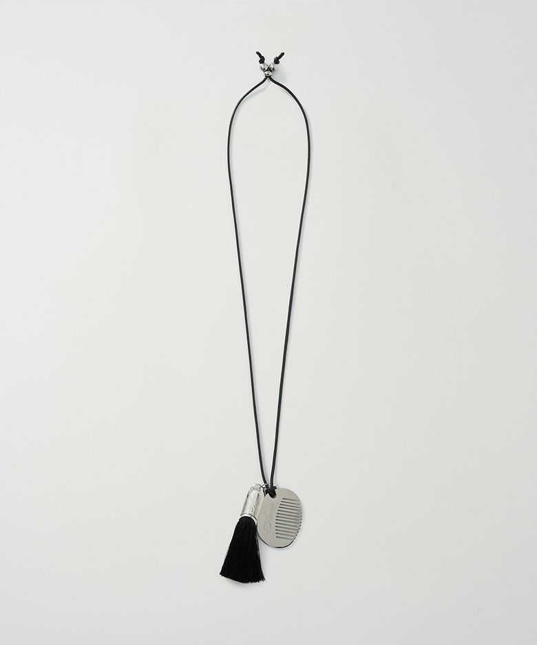 FRINGE COMB NECKLACE (BLACK)