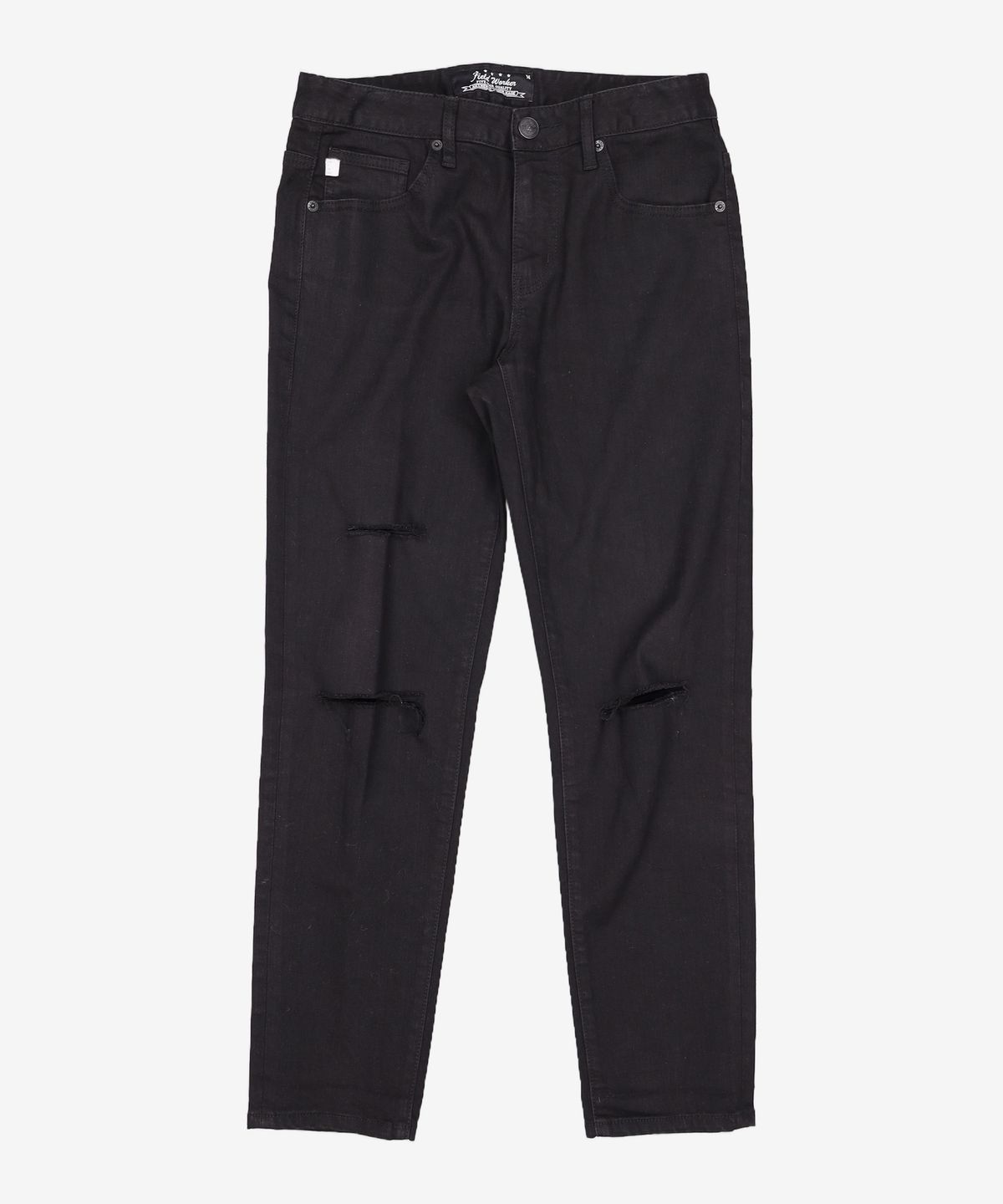 필드워커(FIELDWORKER) 칼구제블랙데님 KNIFE CUTTING SLIM FIT DENIM PANTS M