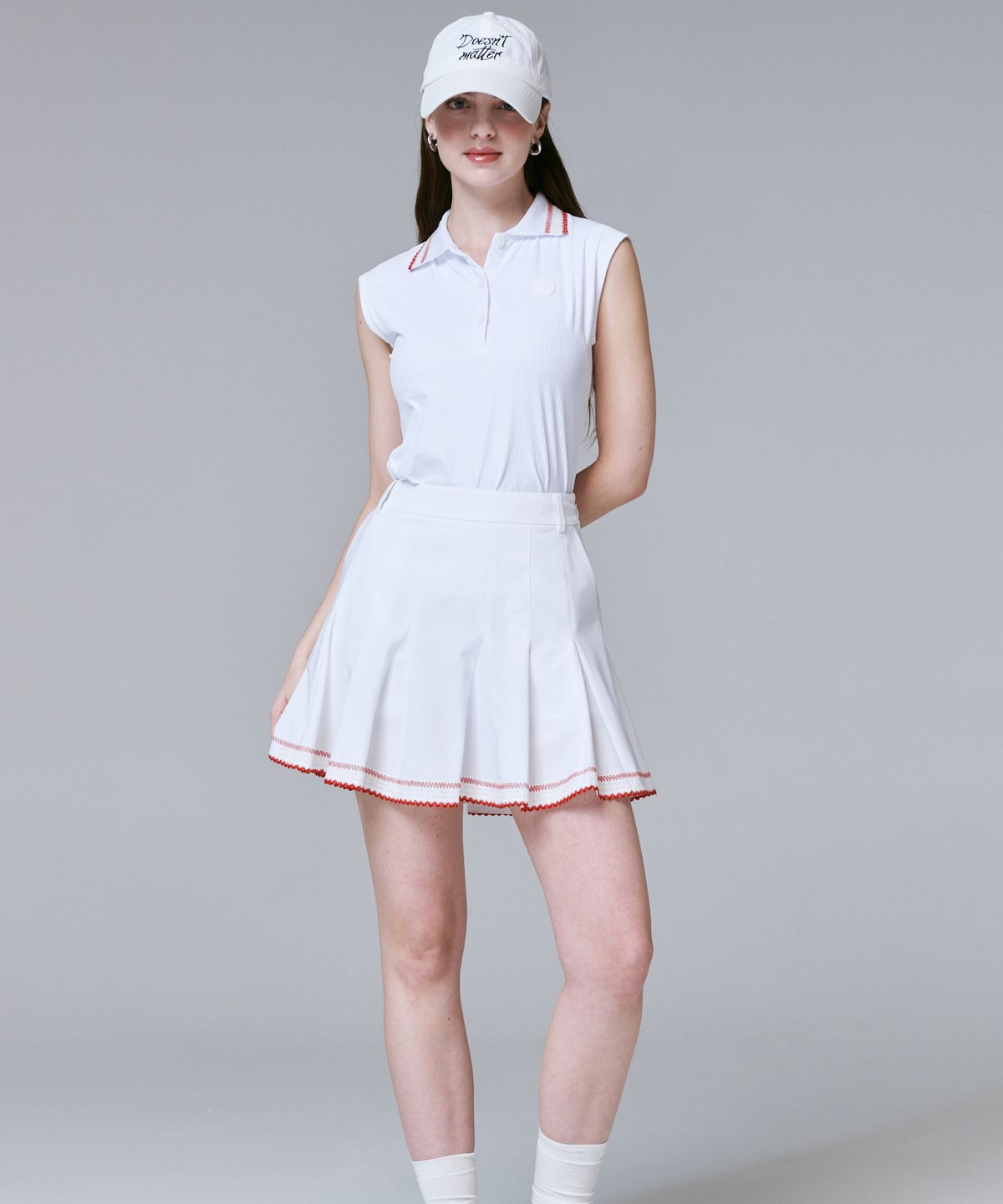 크림골프(KLIMGOLF) 레이스디테일 플레어 스커트