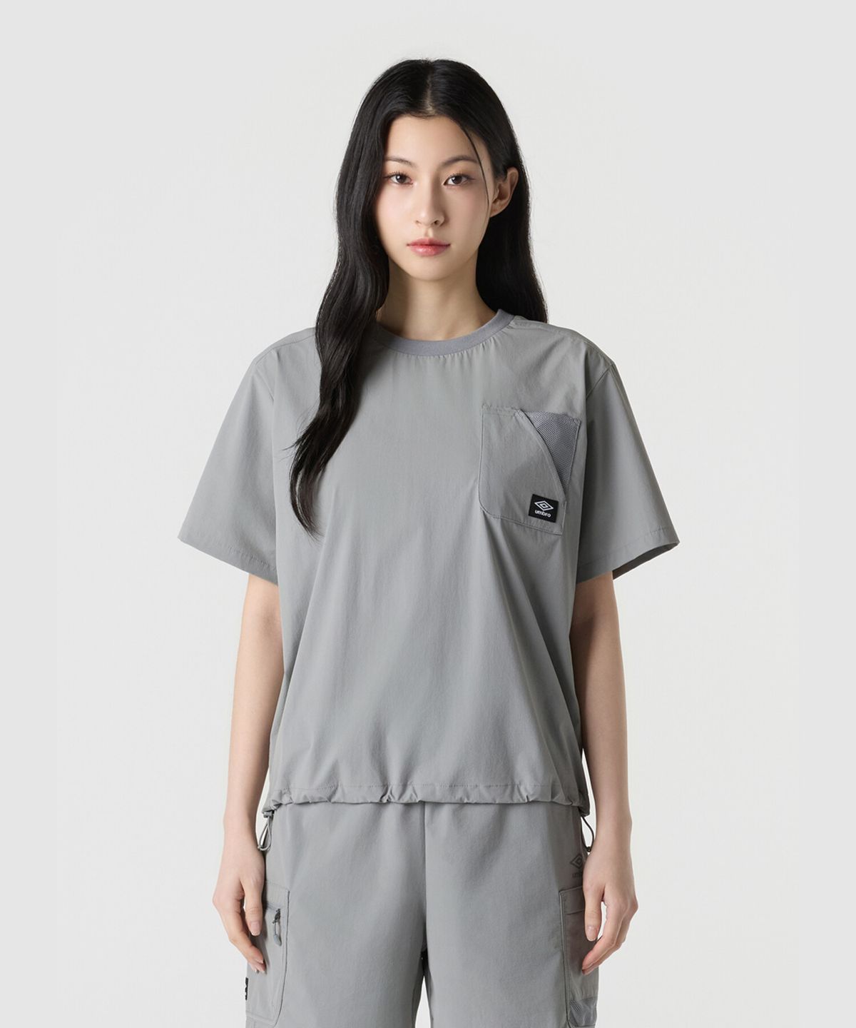 엄브로(UMBRO) [COOLING] 칠아웃 반팔 피스테 그레이 UR223CWT62