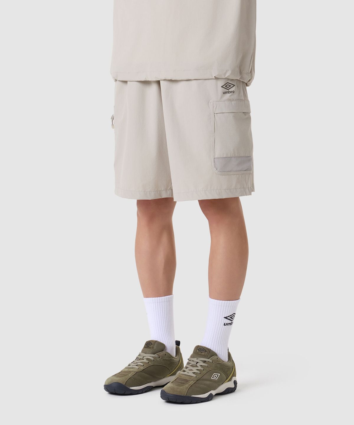 엄브로(UMBRO) [COOLING] 칠아웃 카고 5부 반바지 베이지 UR223CHP61